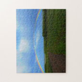 Offene Straße durch Grünes Feld Alberbow Puzzle (Vertikal)