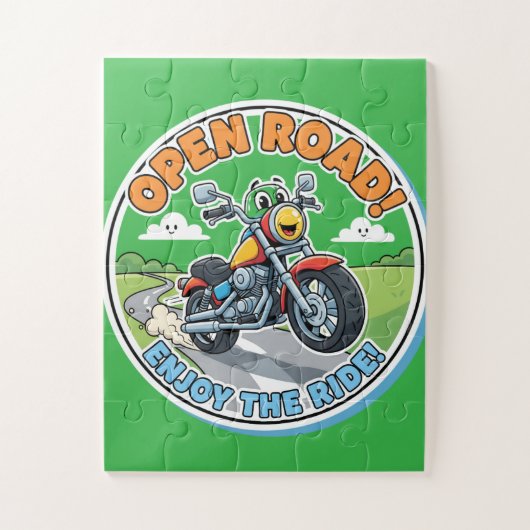 Offene Straße! Genieße die Fahrt! Puzzle (Vertikal)
