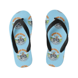 "Offene Straße" glücklicher Biker Kinderbadesandalen