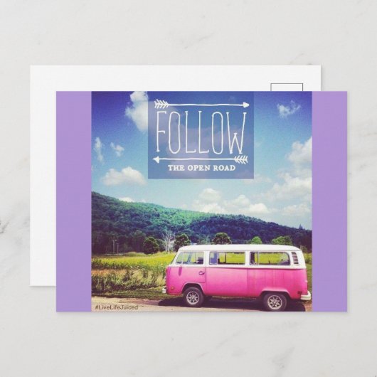 "Offene Straße" Postkarte (Vorne/Hinten)