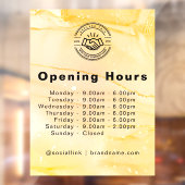 Offene Stunden Modernes Business-Logo Fensteraufkleber (Blatt 2)