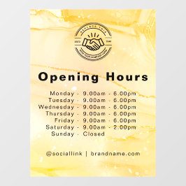 Offene Stunden Modernes Business-Logo Fensteraufkleber