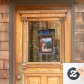 Offene Tür in der verbotenen Stadt - Peking, China Fensteraufkleber (Haustür)