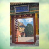 Offene Tür in der verbotenen Stadt - Peking, China Fensteraufkleber (Blatt 3)