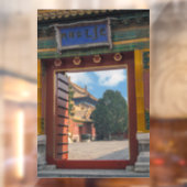 Offene Tür in der verbotenen Stadt - Peking, China Fensteraufkleber (Blatt 2)