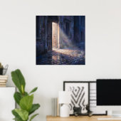 Offene Tür - Kunst im impressionistischen Malstil Poster (Heimbüro)
