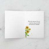 Offene Tür mit Sonnenblumenfeld Karte (Innenseite)