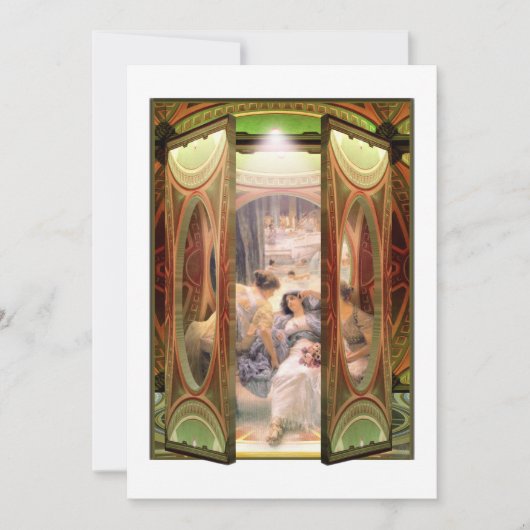 Offene Tür zu den Bädern Einladung (Vorderseite)