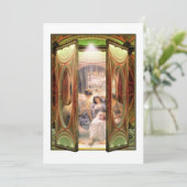 Offene Tür zu den Bädern Einladung (Stehend Vorderseite)