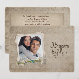 Offene Tür zum 35. Hochzeitstag Einladung