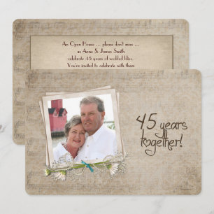 Offene Tür zum 45. Hochzeitstag Einladung