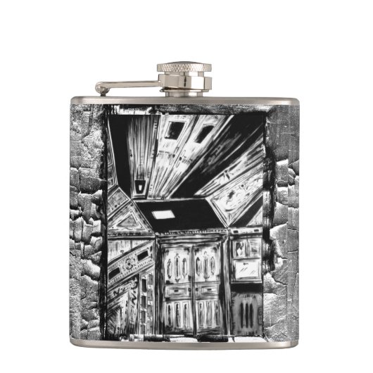 Offene Türen Flachmann (Vorderseite)