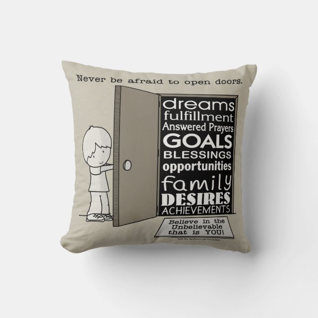 Offene Türen Kissen (Vorderseite)