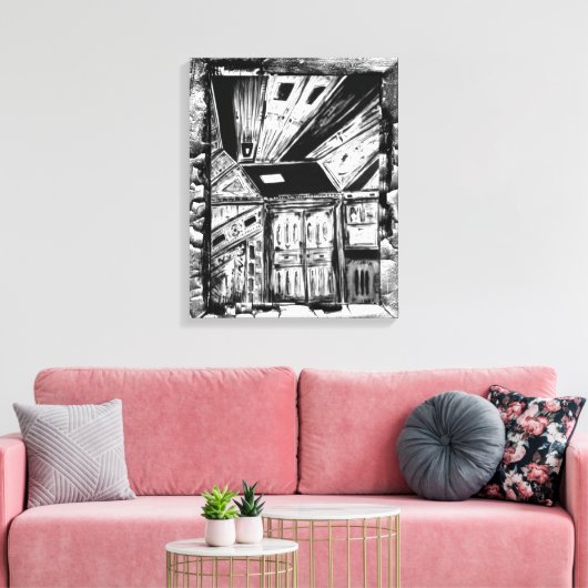 Offene Türen Leinwanddruck (Insitu (Wohnzimmer))