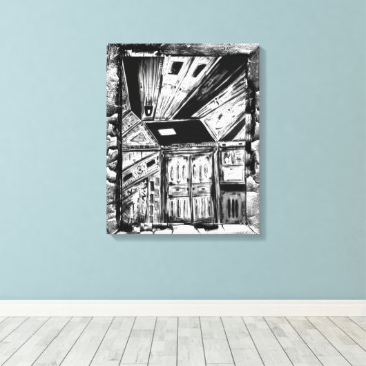 Offene Türen Leinwanddruck (Insitu (Holzboden))