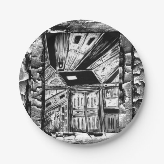 Offene Türen Pappteller (Vorderseite)