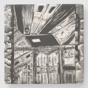 Offene Türen Steinuntersetzer