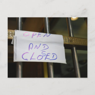 Offene und geschlossene New York City NYC Fotograf Postkarte