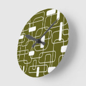 Offene und geschlossene Rechtecke - Camouflage Runde Wanduhr (Winkel)