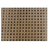 Offene Webart-Rattan-Stock-hackendes Glasbrett