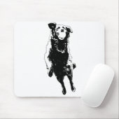 Offene Weiße, scharfe Pose Mousepad (Mit Mouse)