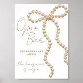 Offener Bar-Bow Junggesellinnen-Abschiedsparty Poster (Vorne)