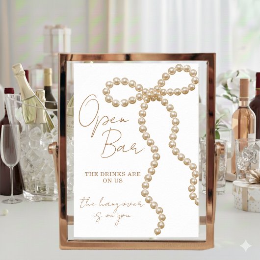 Offener Bar-Bow Junggesellinnen-Abschiedsparty Poster