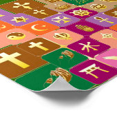 Offener Gedanke: ACHTUNG ALLER RELIGIONEN Poster (Ecke)