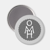 Offener Geist und Herz. Sei ein Mensch, sei nett. Magnet (Vorderseite/Rückseite)