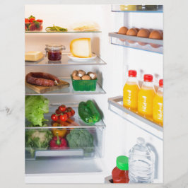 Offener Kühlschrank mit Essen