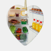 Offener Kühlschrank mit Essen Keramik Ornament (Rechts)