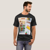 Offener Kühlschrank mit Essen T-Shirt (Vorne ganz)
