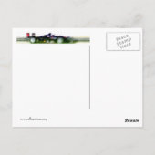 Offener Rennwagen Postkarte (Rückseite)
