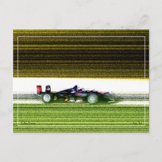 Offener Rennwagen Postkarte (Vorderseite)