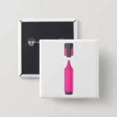 Offener rosa Leuchtstift Button (Vorne & Hinten)