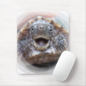 Offener runder Rahmen des Schildkrötemunds wütende Mousepad (Mit Mouse)