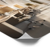 Offener und luftiger Büroraum Poster (Ecke)