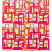 Offenere moderne Rechtecke Mitte des Jahrhunderts Duschvorhang (Vorderseite)