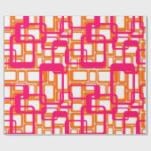 Offenere moderne Rechtecke Mitte des Jahrhunderts Geschenkpapier (Flach)