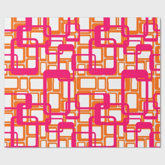 Offenere moderne Rechtecke Mitte des Jahrhunderts Geschenkpapier (Flach)