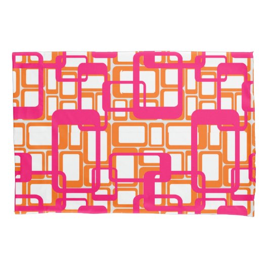 Offenere moderne Rechtecke Mitte des Jahrhunderts Kissenbezug (Vorderseite)