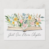 Offenes Aquarellbuch mit Blume Blumenästhetik Postkarte (Vorderseite)