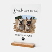 Offenes Bar Drink Akryllische Hochzeitszeichen für Acrylschild (Winkel)