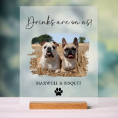 Offenes Bar Drink Akryllische Hochzeitszeichen für Acrylschild (Neutral)