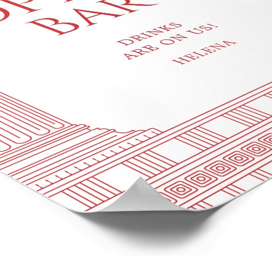 Offenes Bar Poster für Goddess-Party (Ecke)