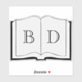 Offenes Buch Aufkleber (Blatt)