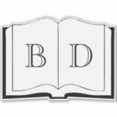 Offenes Buch Aufkleber (Vorderseite)