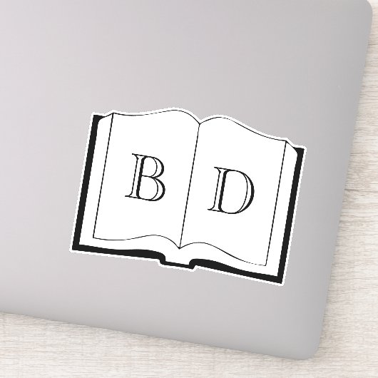 Offenes Buch Aufkleber (Detail)