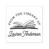 Offenes Buch aus der Bibliothek des Buchzeichens Permastempel (Design)