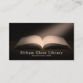 Offenes Buch, Bibliothek Visitenkarte (Vorderseite)